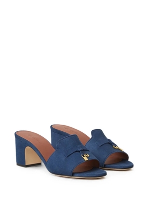 Loro Piana charm-embellished suede sandals - Blue