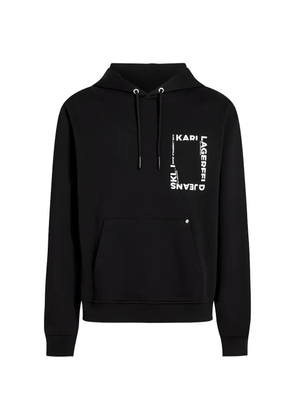 Karl Lagerfeld Jeans logo-print drawstring hoodie - Black