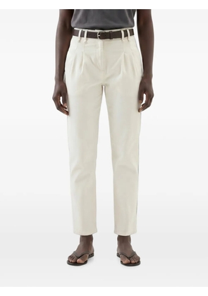 Brunello Cucinelli pleated cropped trousers - Neutrals