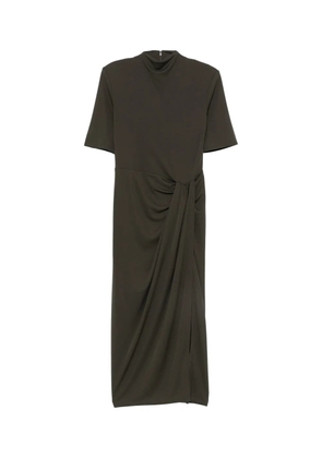 ROTATE BIRGER CHRISTENSEN short-sleeve high-neck midi dress - Green