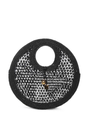 Jacquemus small The Spiaggia raffia tote bag - Black