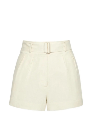 HEVRON Zinna belted pleated shorts - Neutrals