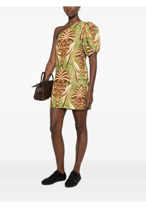 FARM Rio one-shoulder mini dress - Green