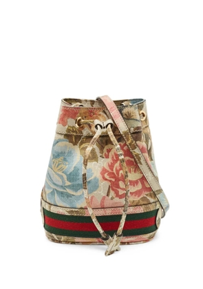Gucci Pre-Owned small Ophidia Water Flora bucket bag - Neutrals