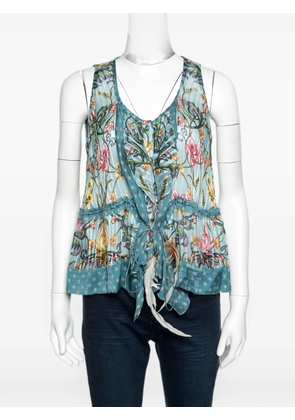 Roberto Cavalli Vintage silk top - Blue