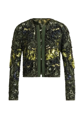 Elie Saab bead-embroidered jacket - Green