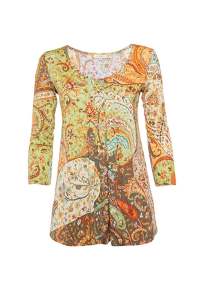 Etro Pre-Owned paisley-print long-sleeve blouse - Green
