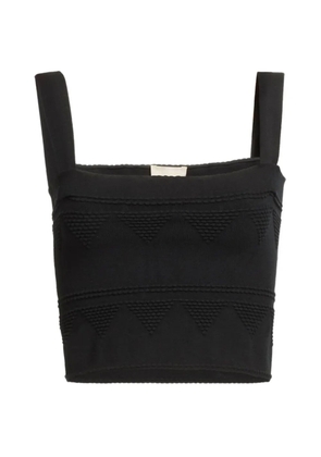 Elie Saab ribbed-knit top - Black