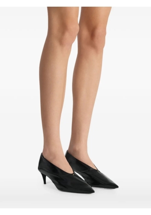 KHAITE pleated pointed-toe pumps - Black