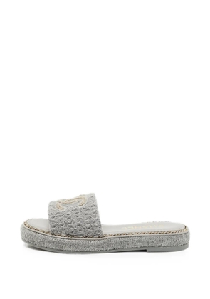CHANEL Pre-Owned CC Chain flat sandals - Grey