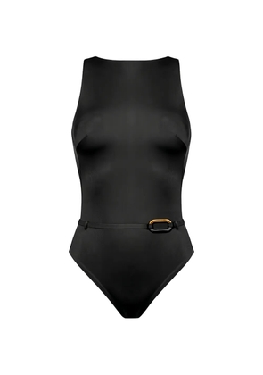 Maryan Mehlhorn belted sleeveless swimsuit - Black