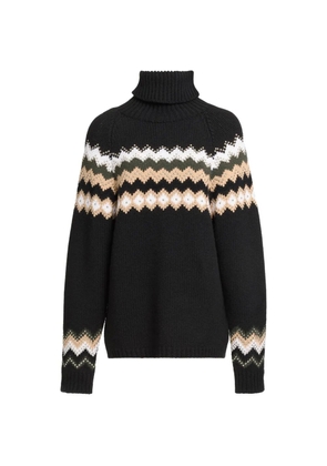 Elie Saab stud-embellished knit sweater - Black