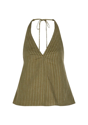 STAUD Corso linen top - Brown