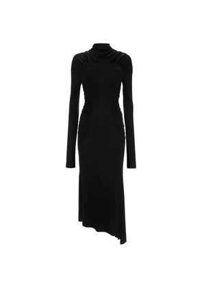 Victoria Beckham ruched asymmetric midi dress - Black