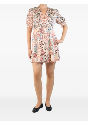 Ba&Sh floral-print mini dress - Neutrals