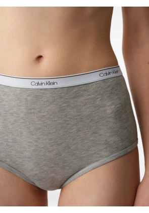 Calvin Klein logo-waistband high-waist briefs - Grey