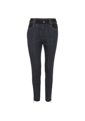 Louis Vuitton Pre-Owned zip-detail jeans - Blue