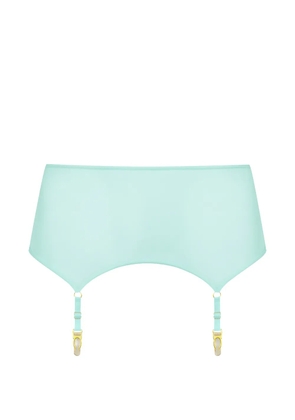 Maison Close Double Sens sheer suspender belt - Blue