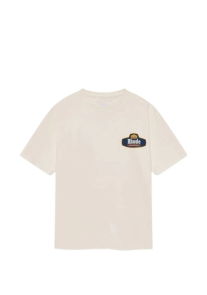 RHUDE logo-print cotton T-shirt - Neutrals