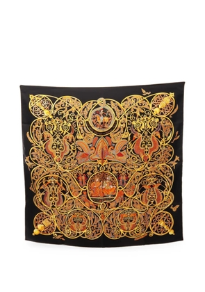 Hermès Pre-Owned 2020s La Charmante Aux Animaux scarf - Black