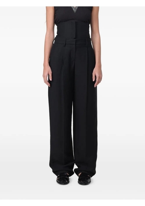 Brunello Cucinelli wide-leg pleated trousers - Black