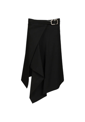 The Attico belted asymmetric skirt - Black