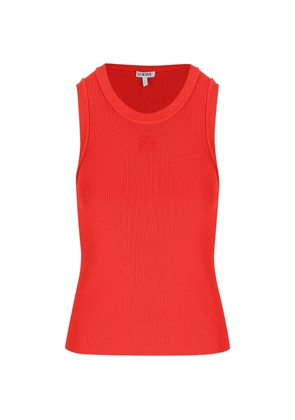 LOEWE logo-embroidered ribbed tank top