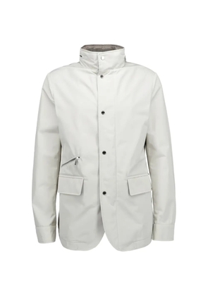 Moorer hooded zip-up jacket - White