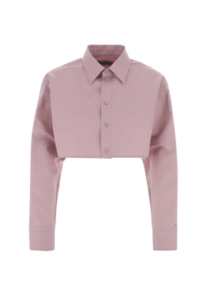 Balenciaga poplin cropped shirt - Pink