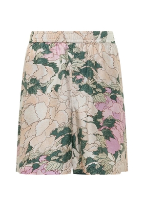 Givenchy floral-print silk shorts - Neutrals