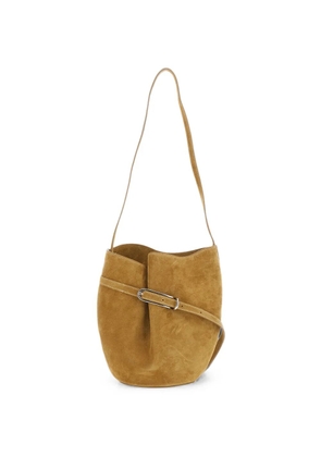 Liffner Belted Bucket suede bucket bag - Brown