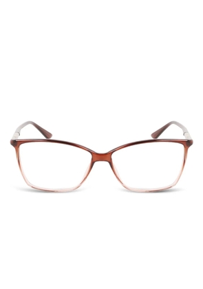 Calvin Klein rectangle-frame glasses - Brown