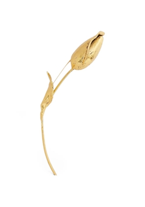 ERDEM Flower Bud brooch - Gold
