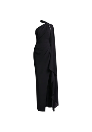 Gemy Maalouf one-shoulder draped gown - Black