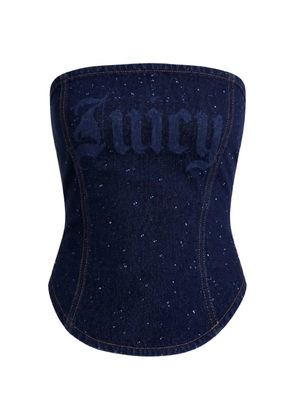Juicy Couture x Disney diamanté-embellished bandeau blouse - Blue