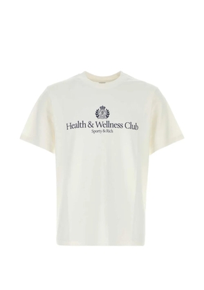 Sporty & Rich logo-print cotton T-shirt - White