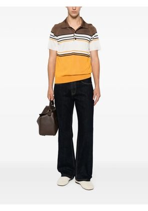 FENDI striped polo shirt - Orange