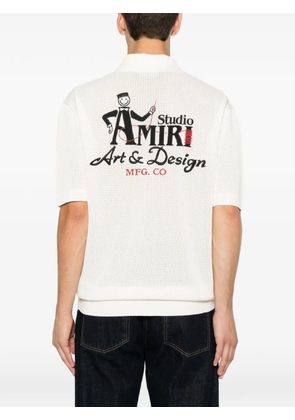 AMIRI Studio logo-embroidered shirt - Neutrals