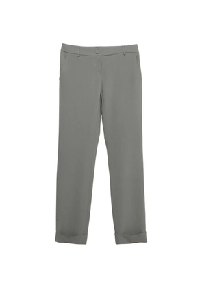 Emporio Armani Pre-Owned crepe slim-fit trousers - Grey