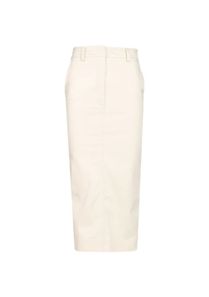 THELATEST belt-loops midi skirt - White