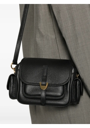 Coccinelle Campus grained shoulder bag - Black