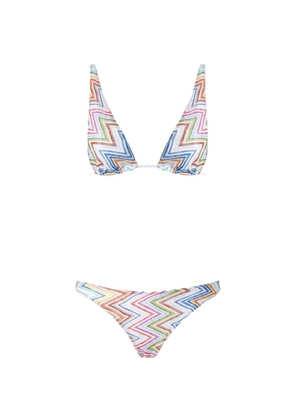 Missoni zigzag-knit bikini - White