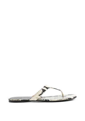 KHAITE Archer snakeskin-print sandals - Neutrals