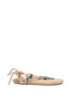 Flòwze rope-detail wrap-around sandals - Neutrals
