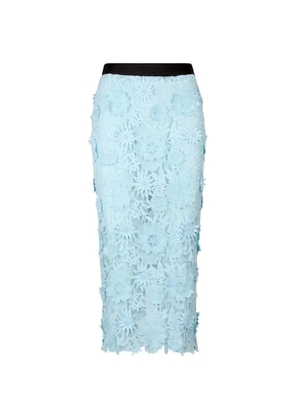 Smythe appliqué pencil skirt - Blue