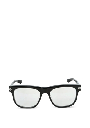 Chrome Hearts cross-plaque square-frame glasses - Black
