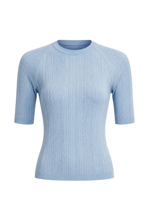 Veronica Beard Brielle pointelle-knit sweater - Blue