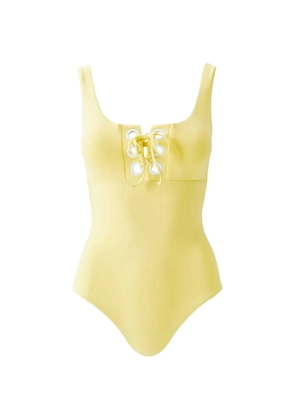 Melissa Odabash London lace-up swimsuit - Yellow