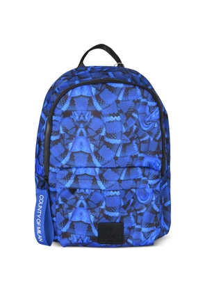 COUNTY OF MILAN snake-print backpack - Blue