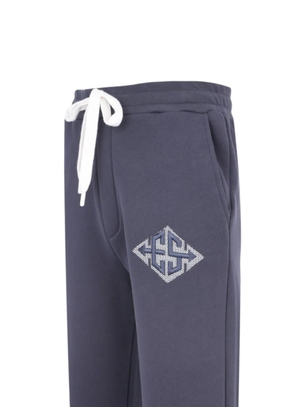 Exit Society XXX logo-print track pants - Grey